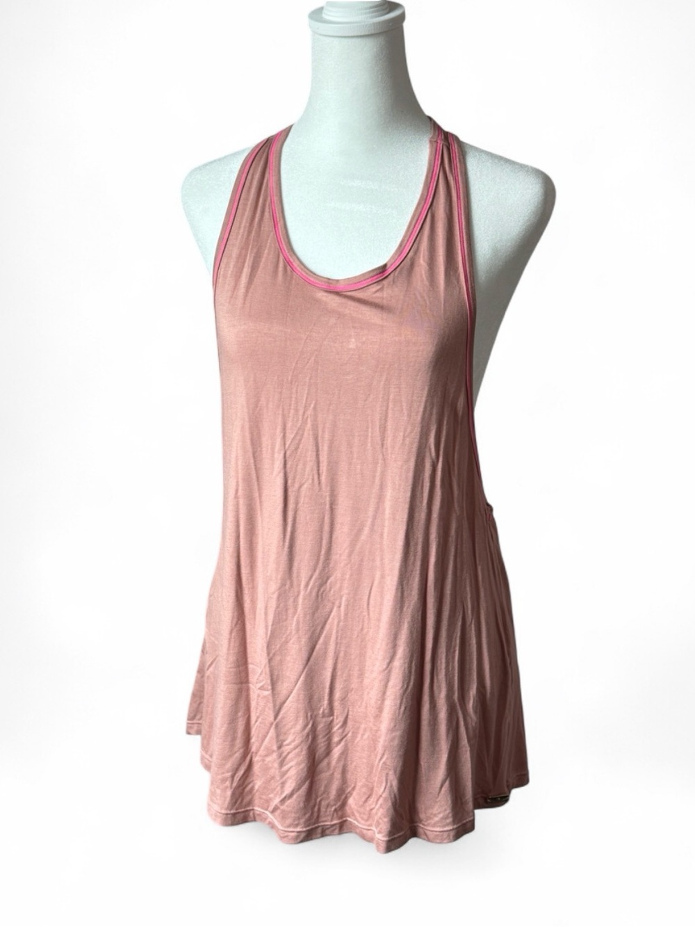 CAJUBRASIL NWT Pink Open Back Racerback Active Tank Top Large